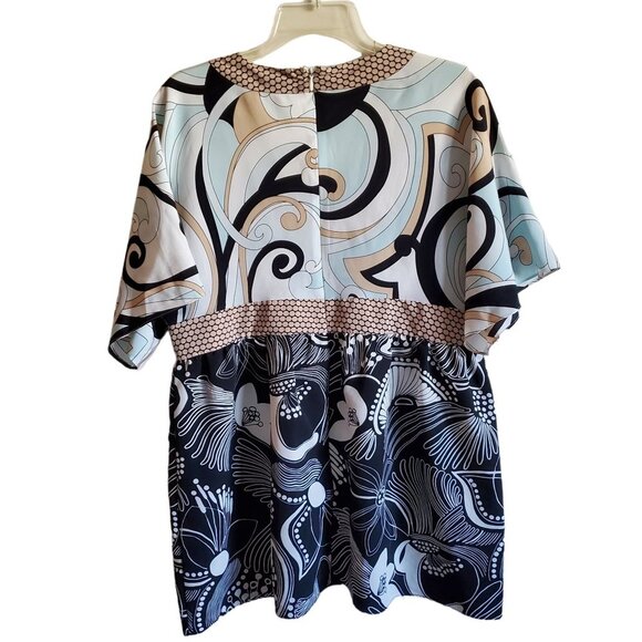 Daisy Fuentes Blouse Baby Doll Style Abstract   PXL - Picture 2 of 15